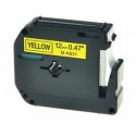 Kompatibilen trak za Brother M-K631BZ / MK631 / MK-631  / PT / P-Touch 12mm - črn izpis / rumen trak