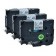 Komplet Brother TZe-141 / TZ-141 / PT / P-Touch 18mm kompatibilni trakovi (3) - črn izpis / prozoren trak