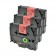 Komplet Brother TZe-411 / TZ-411 / PT / P-Touch 6mm kompatibilni trakovi (3) - črn izpis / rdeč trak