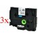 Komplet Brother HSe-241 / HS-241 / PT / P-Touch 17,7mm, termoskrčljivi (heat shrink tube), kompatibilni trakovi (cevi) (3) - črn izpis / bel trak (cev)