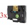 Komplet Brother TZe-821 / TZ-821 / PT / P-Touch 9mm kompatibilni trakovi (3) - črn izpis / zlat trak