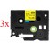 Komplet Brother HSe-651 / HS-651 / PT / P-Touch 23,6mm, termoskrčljivi (heat shrink tube), kompatibilni trakovi (cevi) (3) - črn izpis / rumen trak (cev)