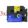 Komplet Brother HSe-641 / HS-641 / PT / P-Touch 17,7mm, termoskrčljivi (heat shrink tube), kompatibilni trakovi (cevi) (3) - črn izpis / rumen trak (cev)