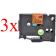 Komplet Brother TZe-B31 / TZ-B31 / PT / P-Touch 12mm kompatibilni trakovi (3) - črn izpis / fluorescenčno oranžen trak